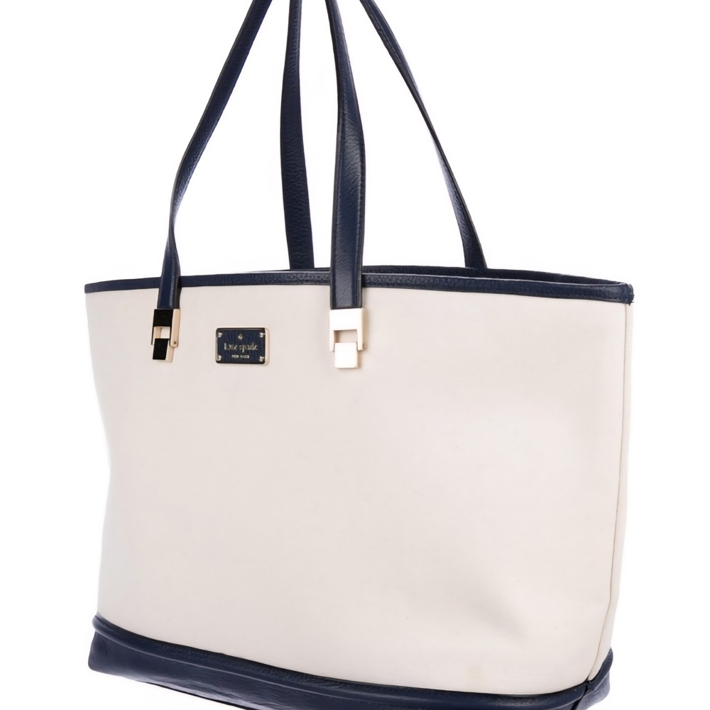 Kate Spade Oliver Street Taren Cream and Black Tote Bag